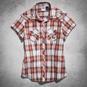 Harley-Davidson Tops - Harley-Davidson Plaid Short Sleeve Button Up Harley-Davidson Tops - Harley-Davidson Plaid Short Sleeve Button Up